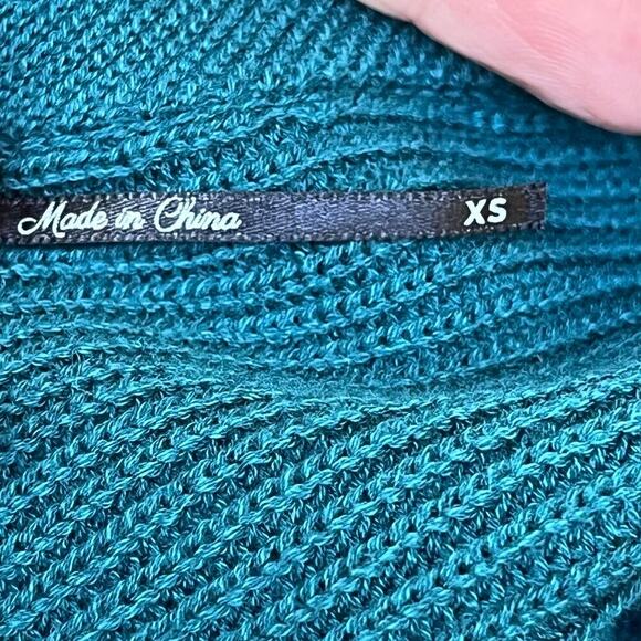 Stella Carakasi Days Like This Cropped Sweater Teal Size XS - Picture 10 of 11